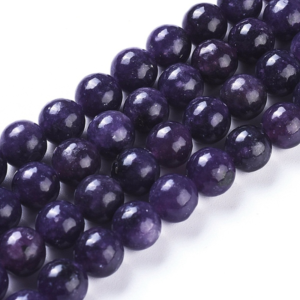 

PandaHall Natural Lepidolite/Purple Mica Stone Beads Strands, Round, 8mm, Hole: 1.2mm, about 47pcs/strand, 15.55 inch(39.5cm) Lepidolite...