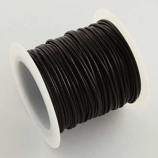 

PandaHall Korean Waxed Polyester Cords, Coconut Brown, 1mm, about 10.93 yards(10m)/roll, 25rolls/bag Waxed Polyester Cord Round Brown