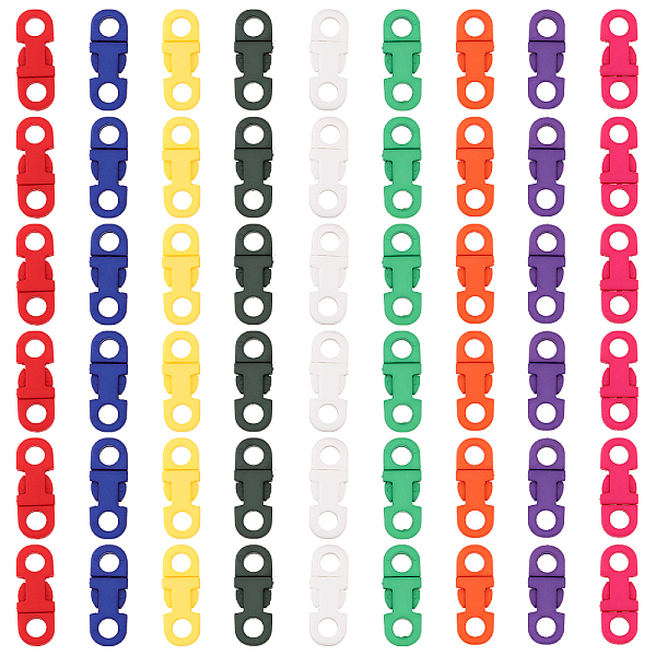 

PandaHall CHGCRAFT 54Pcs 9 Colors Plastic Side Release Buckles, Heavy Duty Snaps Clips for Backpack, Waist Pack, Mixed Color, 28x11x6mm..., Multicolor