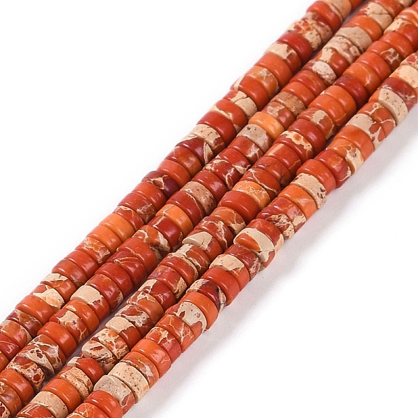 Brins de perles de jaspe impérial naturel