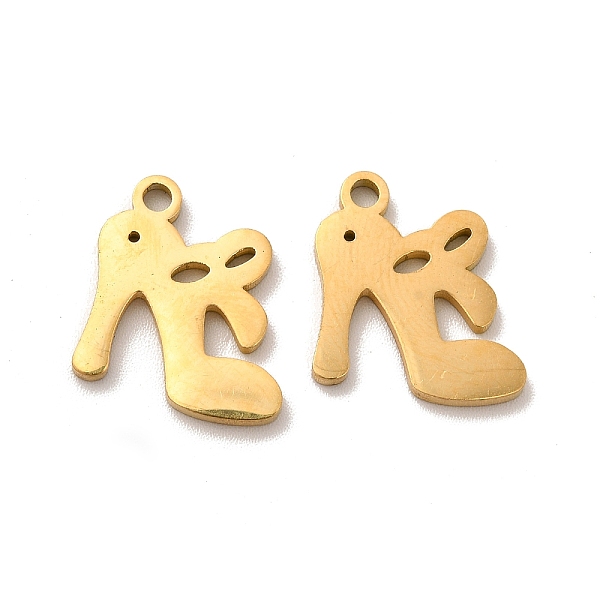 

PandaHall Ion Plating(IP) 304 Stainless Steel Charms, High-heeled Shoes with Bowknot, Golden, 14x13.5x1.4mm, Hole: 1.8mm 304 Stainless Steel...