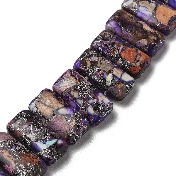 Brins de perles de jaspe impérial synthétiques