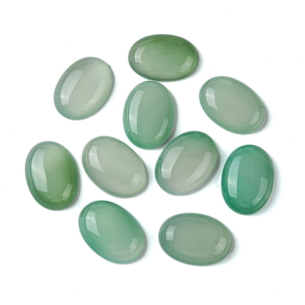 

PandaHall Natural Agate Cabochons, Dyed & Heated, Oval, Dark Sea Green, 25x18x5.5mm Natural Agate Oval
