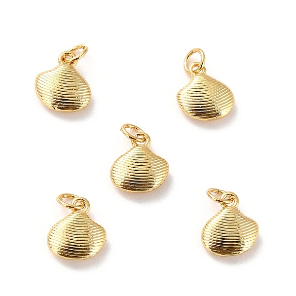 

PandaHall Brass Pendants, Long-Lasting Plated, Cadmium Free & Lead Free, Shell, Real 18K Gold Plated, 9x8x3mm, Hole: 2.5mm Brass Shell Shape