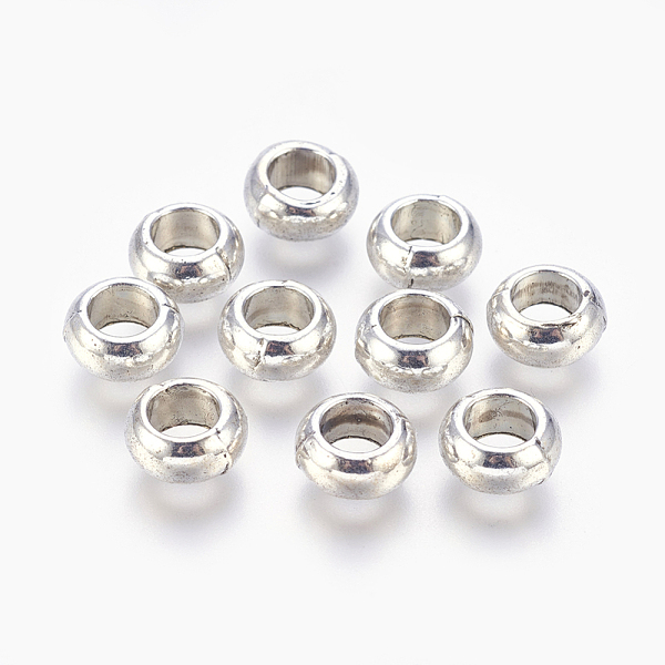 

PandaHall Tibetan Style Alloy Beads, Cadmium Free & Lead Free, Donut, Antique Silver, 10x4mm, Hole: 6mm Alloy Donut