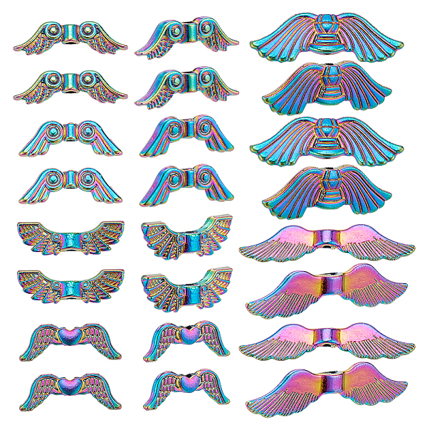 

PandaHall 36pcs Angle Wing Beads, 6 Styles Tibetan Guardian Angel Beads Fairy Wing Charms Metal Alloy Spacer Beads for Jewelry Necklace...