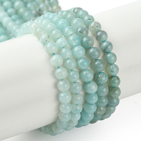 

PandaHall Natural Amazonite Beads Strands, Round, 3mm, Hole: 0.5mm, about 127pcs/strand, 15.75''(40cm) Amazonite Round