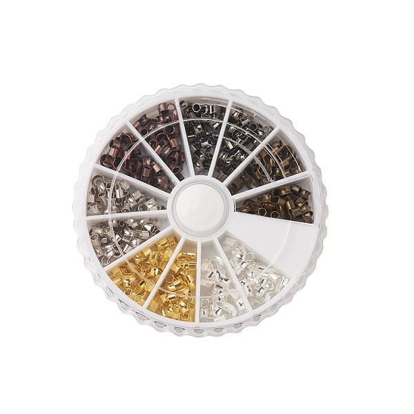 

PandaHall Brass Wire Guardians, Mixed Color, 5x6x2mm, Hole: 1.5mm, about 180pcs/box Brass Multicolor