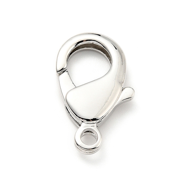 

PandaHall Brass Lobster Claw Clasps, Cadmium Free & Lead Free, Teardrop, Platinum, 27x16x5mm Brass Teardrop