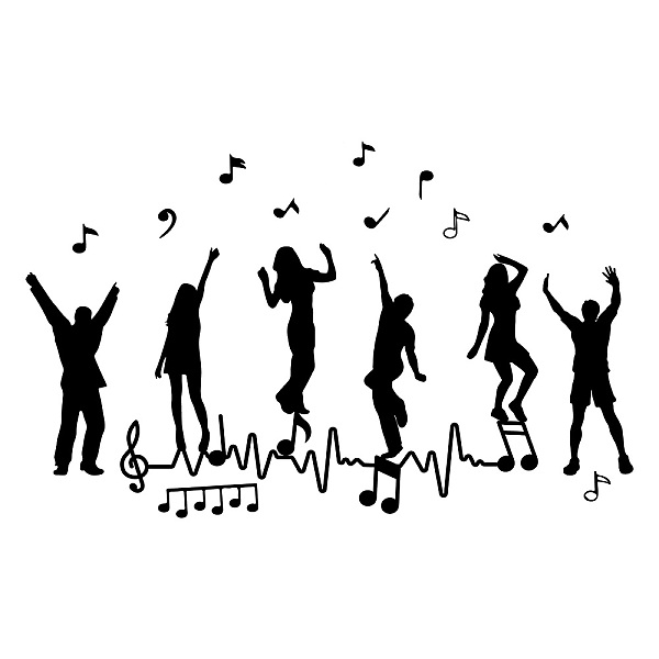 

PandaHall PVC Wall Stickers, for Wall Decoration, Musical Note Pattern, 280x780mm Plastic Musical Note Black