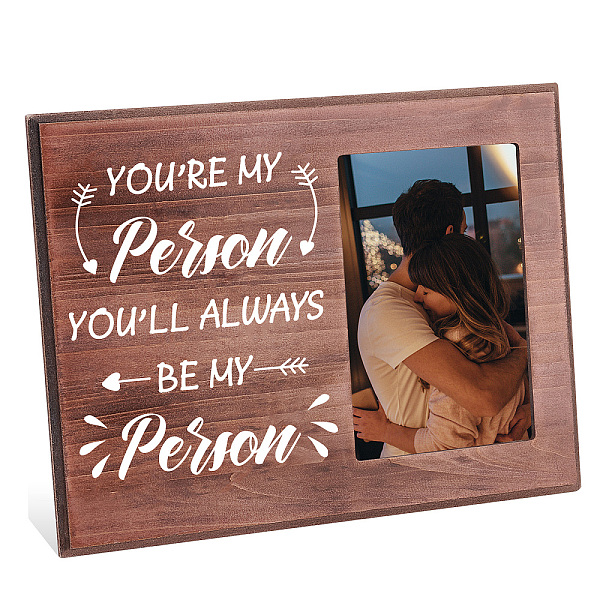 

PandaHall FINGERINSPIRE You're My Person You'll Always Be My Person Picture Frame 4x6 inch Lovers Romantic Photo Frame Hanging/Tabletop...