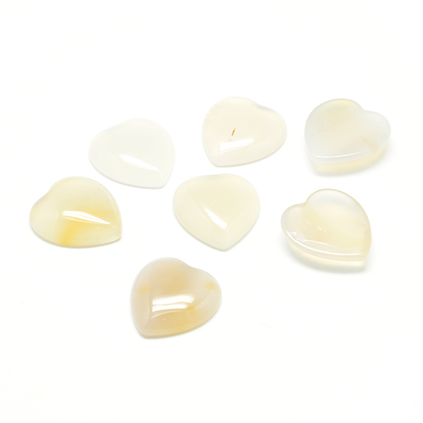 

PandaHall Natural Agate Cabochons, Heart, 15x18x6mm Natural Agate Heart