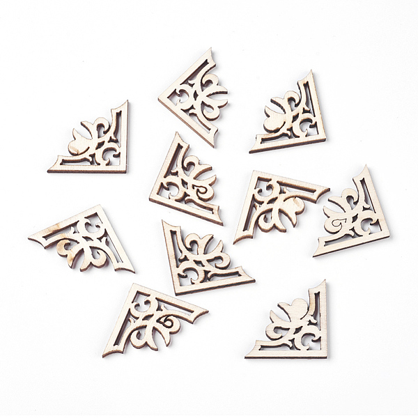 

PandaHall Wood Cabochons, Laser Cut Wood Shapes, Triangle, Antique White, 24x38x2.5mm Wood Triangle Orange