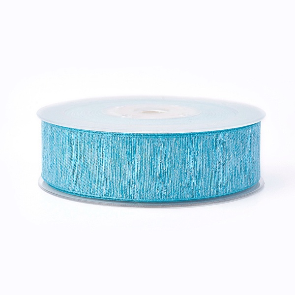 

PandaHall Polyester Ribbons, Deep Sky Blue, 1 inch(25mm), about 100yards/roll(91.44m/roll) Polyester None Blue
