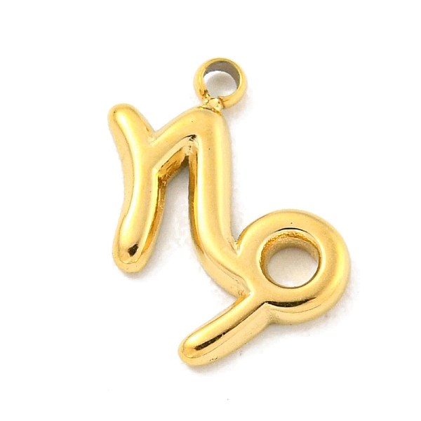 

PandaHall Real 18K Gold Plated Vacuum Plating 304 Stainless Steel Pendants, Twelve Constellations Charms, Capricorn, 12x8.5x1mm, Hole: 1.2mm...
