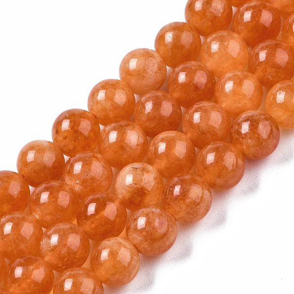 

PandaHall Natural Quartz Beads Strands, Dyed, Round, Dark Orange, 8mm, Hole: 1~1.2mm, about 45~46pcs/strand, 14.76 inch(37.5cm) Other Quartz...