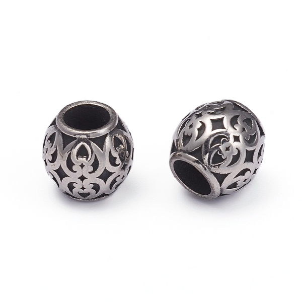 

PandaHall 304 Stainless Steel European Beads, Large Hole Beads, Barrel, Antique Silver, 8.5x8.5mm, Hole: 4.5mm 304 Stainless Steel Barrel