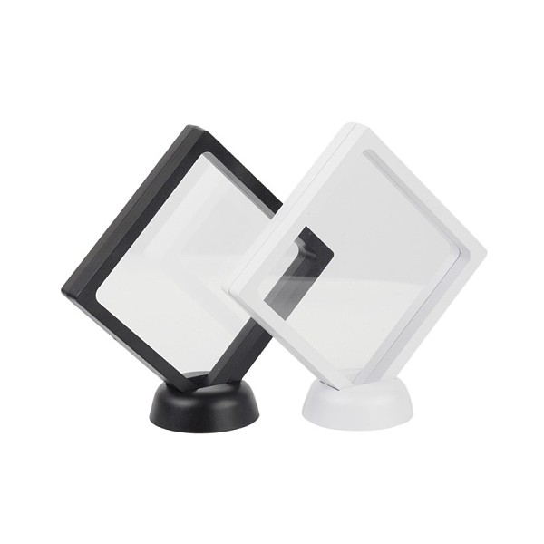 

PandaHall Acrylic Frame Stands, with Transparent Membrane, 3D Floating Frame Display Holder, Coin Display Box, Rhombus, Mixed Color..., Multicolor
