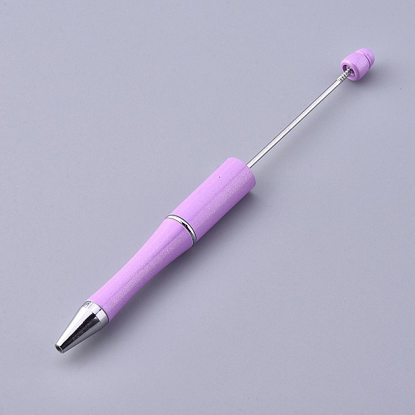 

PandaHall Plastic Beadable Pens, Shaft Black Ink Ballpoint Pen, for DIY Pen Decoration, Violet, 144x12mm, The Middle Pole: 2mm Plastic..., Purple