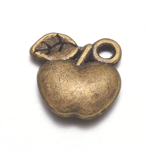 

PandaHall Tibetan Style Alloy Pendants, Cadmium Free & Lead Free, Apple, Antique Bronze Color, Size: about 11mm long, 11mm wide, 2mm thick...