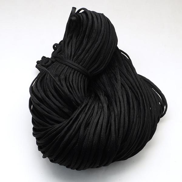 

PandaHall 7 Inner Cores Polyester & Spandex Cord Ropes, Solid Color, for Rope Bracelets Making, Black, 4~5mm, about 109.36 yards...