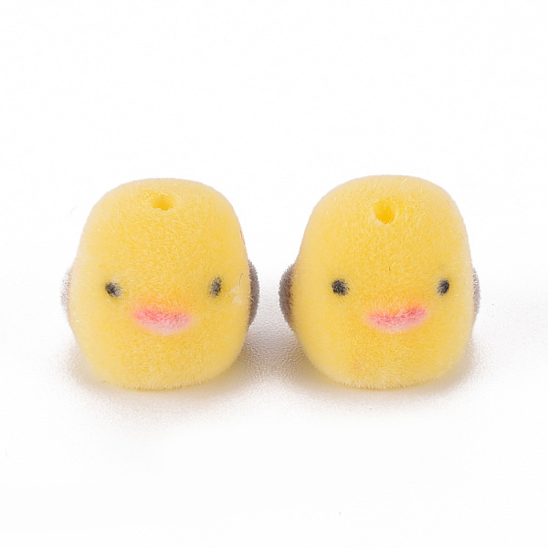 

PandaHall Flocky Plastic Beads, Half Drilled Beads, Duck, Light Khaki, 11x11x11.5mm, Hole: 1.2mm Plastic Duck