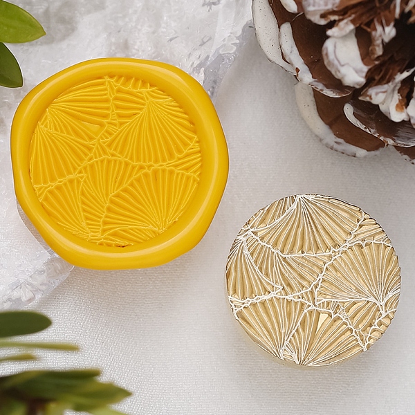 

PandaHall Texture Theme Roung Brass Stamp Head, for Wax Seal Stamp, Wedding Invitations Making, Golden, Fan, 25x14.5mm, Inner Diameter...