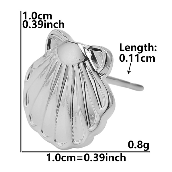 

PandaHall Vintage Stainless Steel Shell Shape Studs Earrings for Women, Fashionable and Elegant Ear Studs Stainless Steel Shell Shape