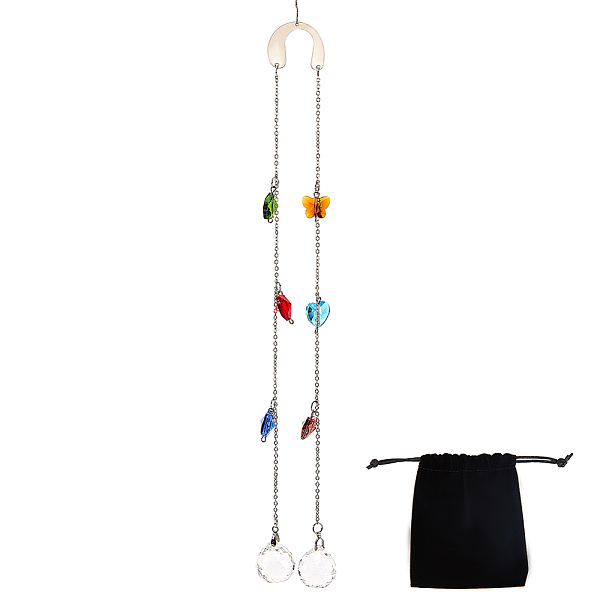 

PandaHall Gorgecraft Crystal Ceiling Chandelier Ceiling Chandelier Ball Prisms, Suncatcher Hanging Ornament Chakra Crystals Rainbow Maker...