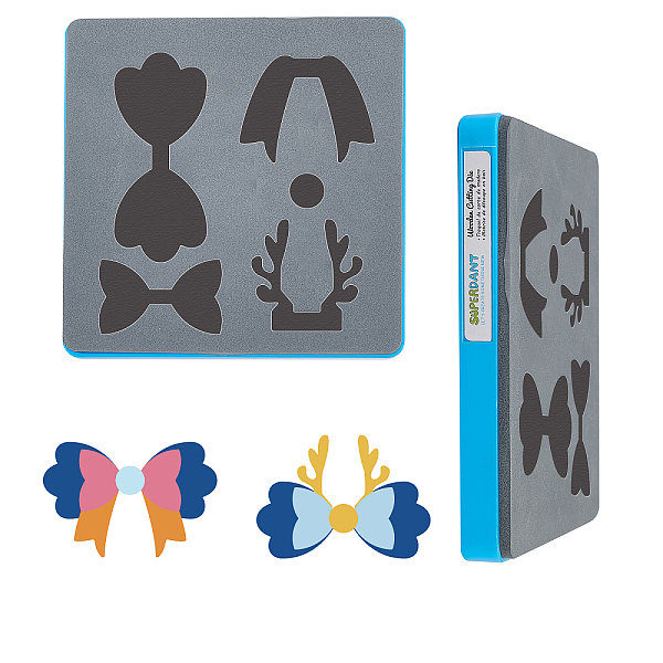 

PandaHall SUPERDANT Leather Bow Tie Cutting 4 Shapes Bowknot Making Wooden Die Cutting Machine Earring Dies Template Cutting Stencils for...