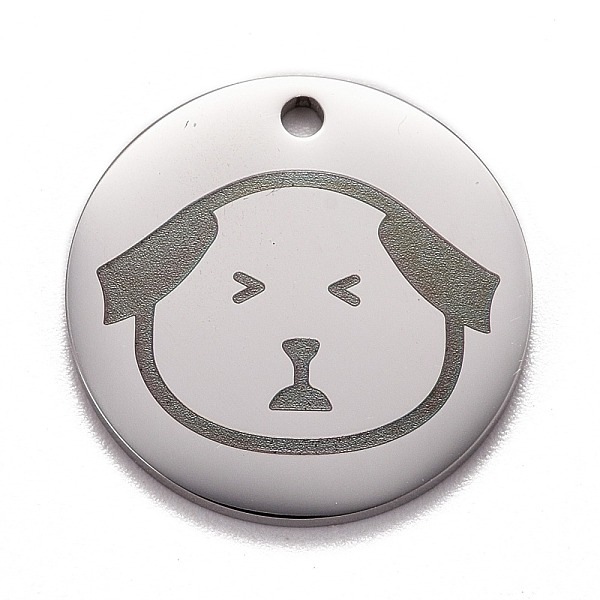 

PandaHall Stainless Steel Pendants, Manual Polishing, Flat Round with Dog, Stainless Steel Color, 20x1.4mm, Hole: 1.6mm Stainless Steel Flat...