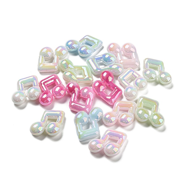 

PandaHall UV Plating Opaque Luminous Acrylic Beads, Iridescent, Note, Mixed Color, 23x23x9mm, Hole: 2.8mm Acrylic Christmas Tree Multicolor