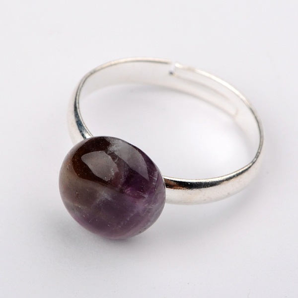 

PandaHall Natural Gemstone Rings, with Brass Findings, Platinum, Mixed Stone, 17mm Mixed Stone Multicolor
