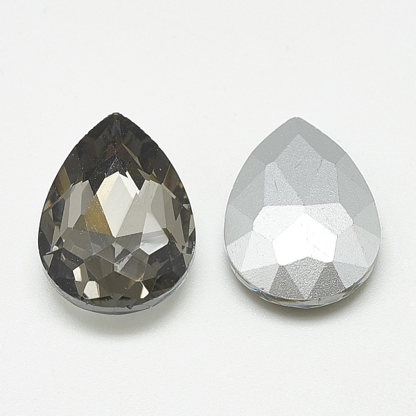 

PandaHall Pointed Back Glass Rhinestone Cabochons, Back Plated, Faceted, teardrop, Black Diamond, 6x4x2.5mm Glass Rhinestone Teardrop Black