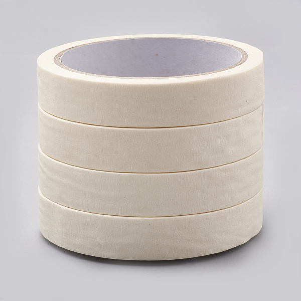 PandaHall Adhesive Tapes, White, 15mm, about 17m/roll, 13rolls/group Paper White