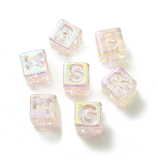 

PandaHall UV Plating Rainbow Iridescent Acrylic Beads, Square, Lavender Blush, 12x12x12mm, Hole: 7mm Acrylic Square