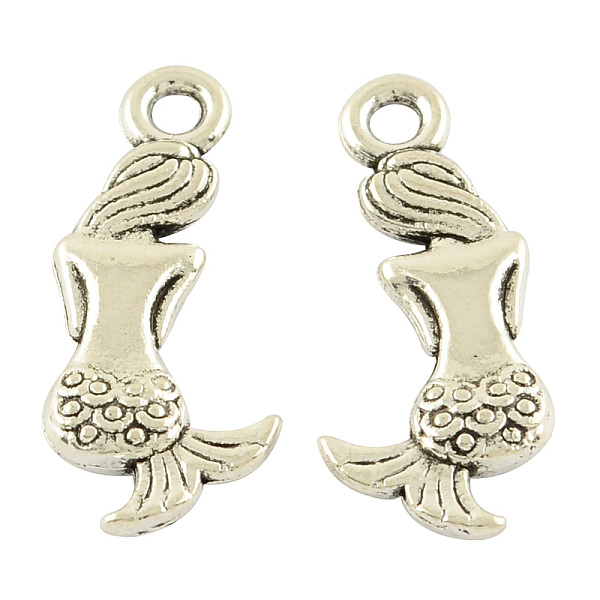 

PandaHall Tibetan Style Alloy Mermaid Pendants, Cadmium Free & Lead Free, Antique Silver, 20x9x2mm, Hole: 1.5mm Alloy Fish