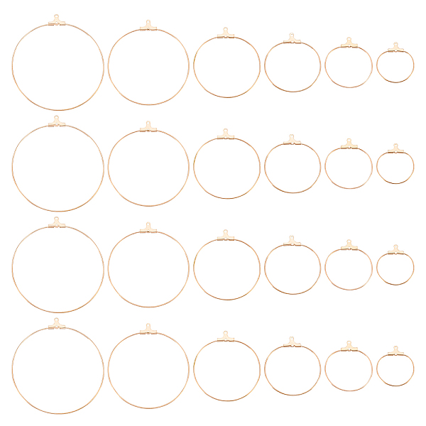

PandaHall DICOSMETIC 24pcs 6 Sizes 1.5mm Round Beading Hoop Earrings 304 Stainless Steel Hoop Earring Findings Circle Open Beading Earrings...