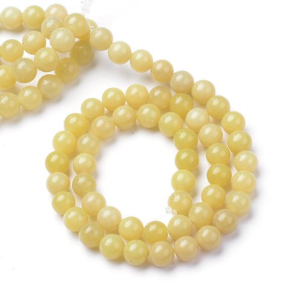 

PandaHall Natural Butter Jade Bead Strands, Round, 10mm, Hole: 1mm, about 37~40pcs/strand, 14.9~15.1 inch(38~38.5cm) Butter Jade Round