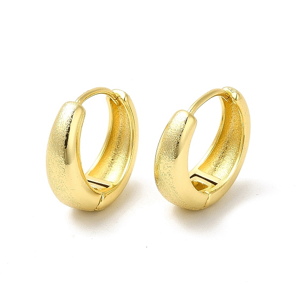 

PandaHall Rack Plating Brass Hinged Thick Hoop Earrings for Women, Cadmium Free & Nickel Free & Lead Free, Real 18K Gold Plated...