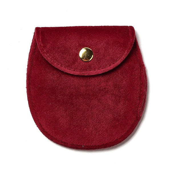 

PandaHall Velvet Jewelry Storage Pouches, Oval Jewelry Bags with Golden Tone Snap Fastener, for Earring, Rings Storage, Red, 8.3x7.7x0.8cm...