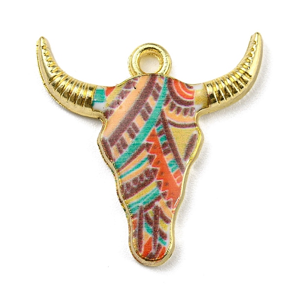 

PandaHall Alloy Pendant, Lead Free & Cadmium Free & Nickel Free, Cattle, Medium Turquoise, 22x21.5x2.5mm, Hole: 1.8mm Alloy Cattle