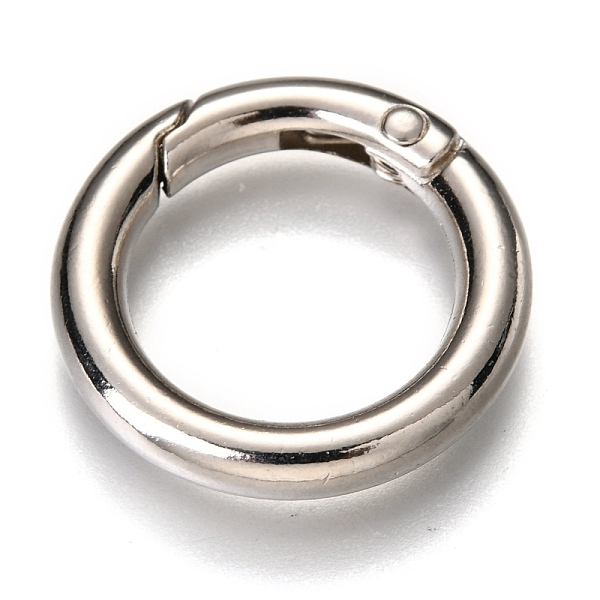 

PandaHall Zinc Alloy Spring Gate Rings, O Rings, Platinum, 25x4mm, Inner Diameter: 16.5mm Alloy