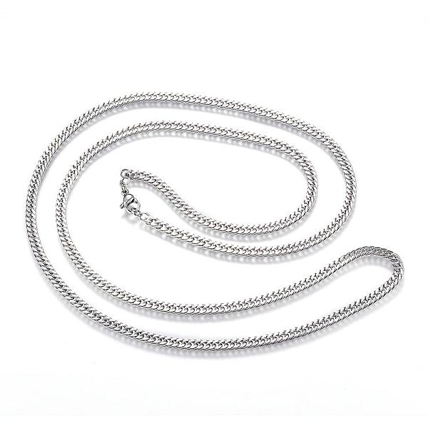 

PandaHall 304 Stainless Steel Curb Chain Necklaces, with Lobster Claw Clasps, Stainless Steel Color, 29.5 inch(75cm), 3.5mm 304 Stainless...