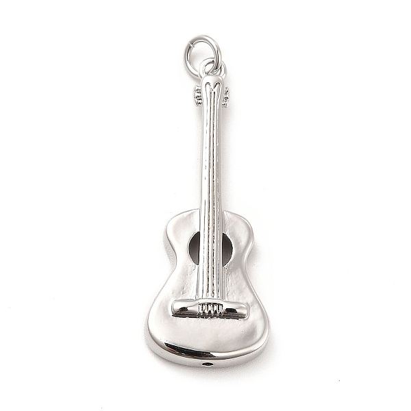 

PandaHall Rack Plating Brass Pendants, Long-Lasting Plated, with Jump Rings, Cadmium Free & Lead Free, Guitar Charm, Platinum, 35.5x13.5x4mm...
