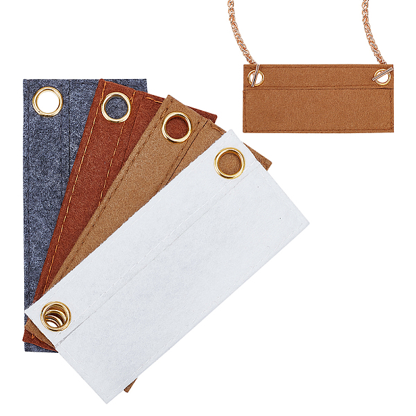

PandaHall WADORN 4 Colors Purse Felt Insert Organizer, Handbag Divider Insert Inner Pocket Purse Envelope Crossbody Conversion Kit Bag in..., Multicolor