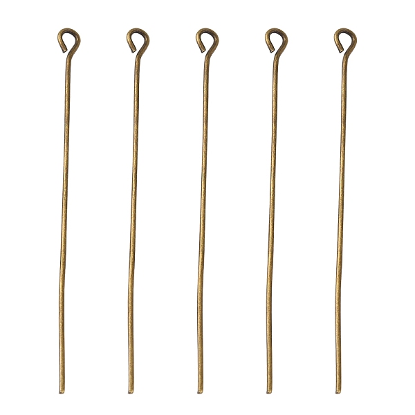 

PandaHall Iron Eye Pin, Cadmium Free & Nickel Free & Lead Free, Antique Bronze, 50x0.7mm, Hole: 2mm, about 4200pcs/1000g Iron