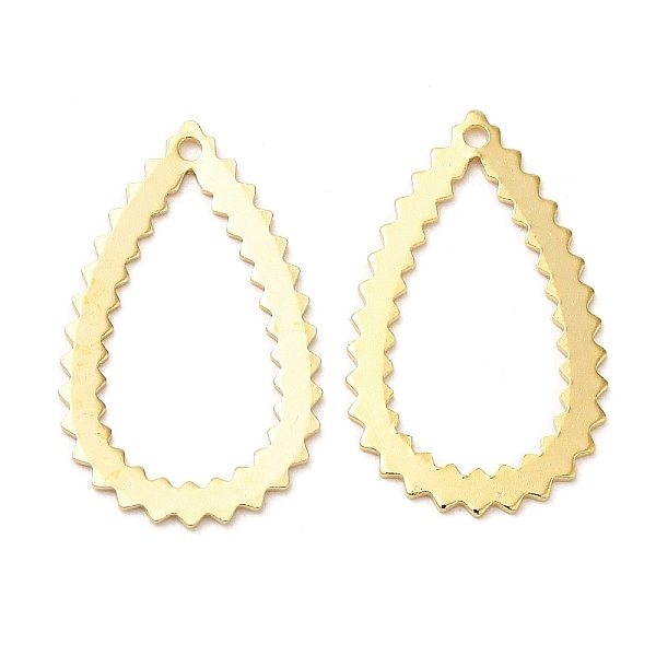 

PandaHall Brass Filigree Pendants, Cadmium Free & Lead Free, Teardrop Charm, Real 24K Gold Plated, 23x14x0.5mm, Hole: 1.2mm Brass Teardrop