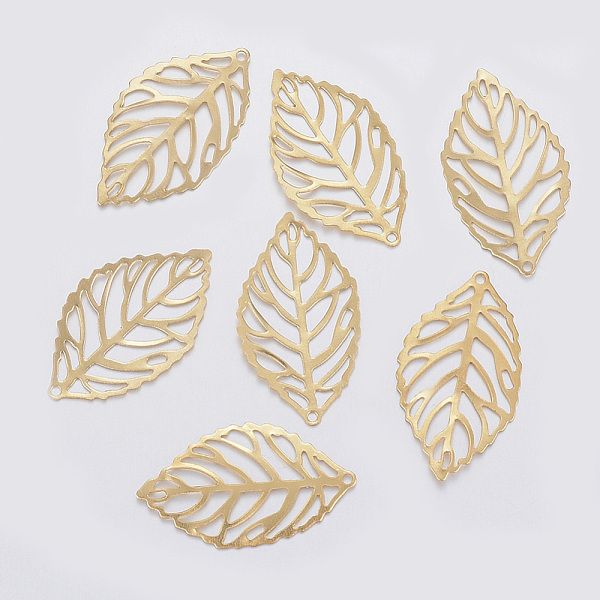 

PandaHall 304 Stainless Steel Pendants, Leaf, Golden, 23.5x13.5x0.3mm, Hole: 1mm 304 Stainless Steel Leaf