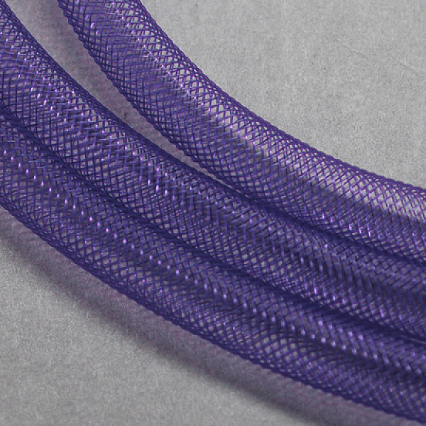 

PandaHall Plastic Net Thread Cord, DarkSlate Blue, 8mm, 30Yards Plastic Blue